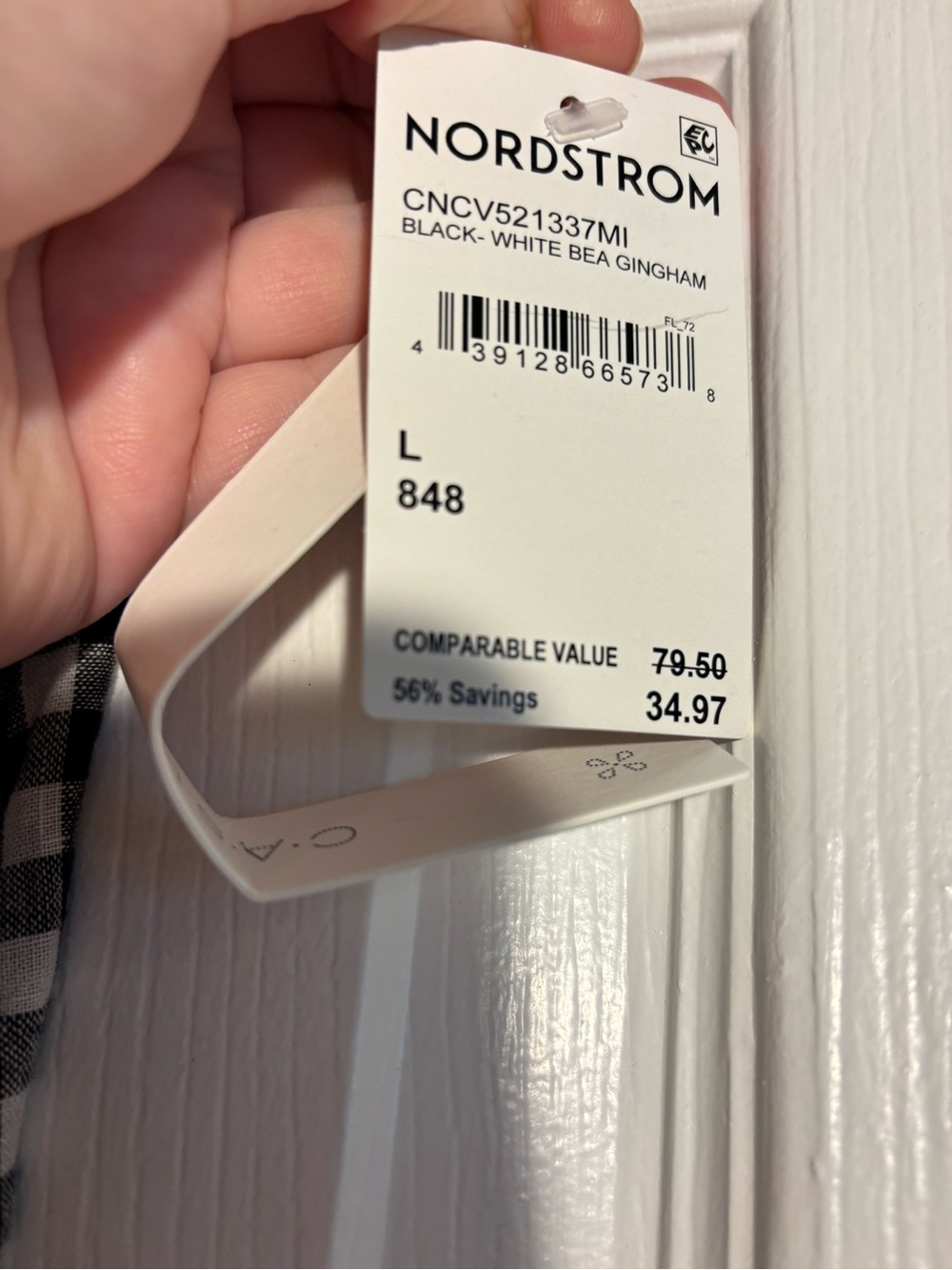 NWT Caslon Gingham A-Line Midi Skirt size L - Picture 2 of 5